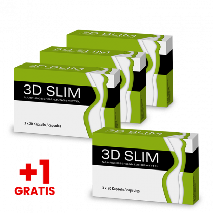 3D Slim - 3x60 Kapseln + 1x60 Kapseln GRATIS (2 Monate)
