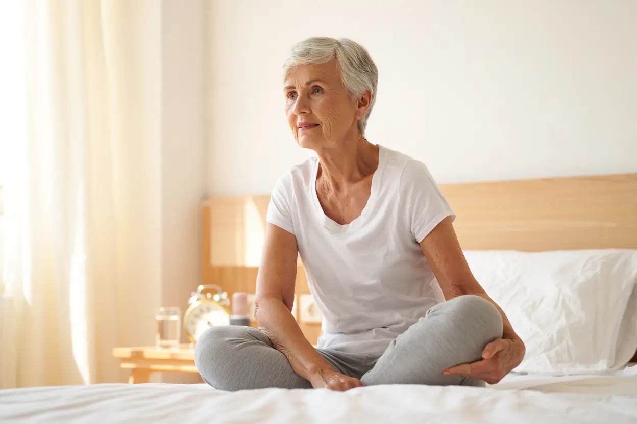 Morgenübungen im Bett gegen Anlaufschmerzen