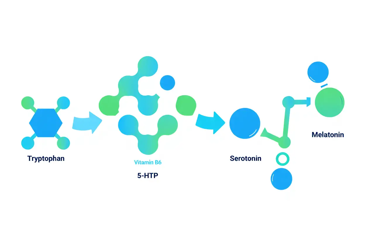 Serotonin-Synthese-Prozess