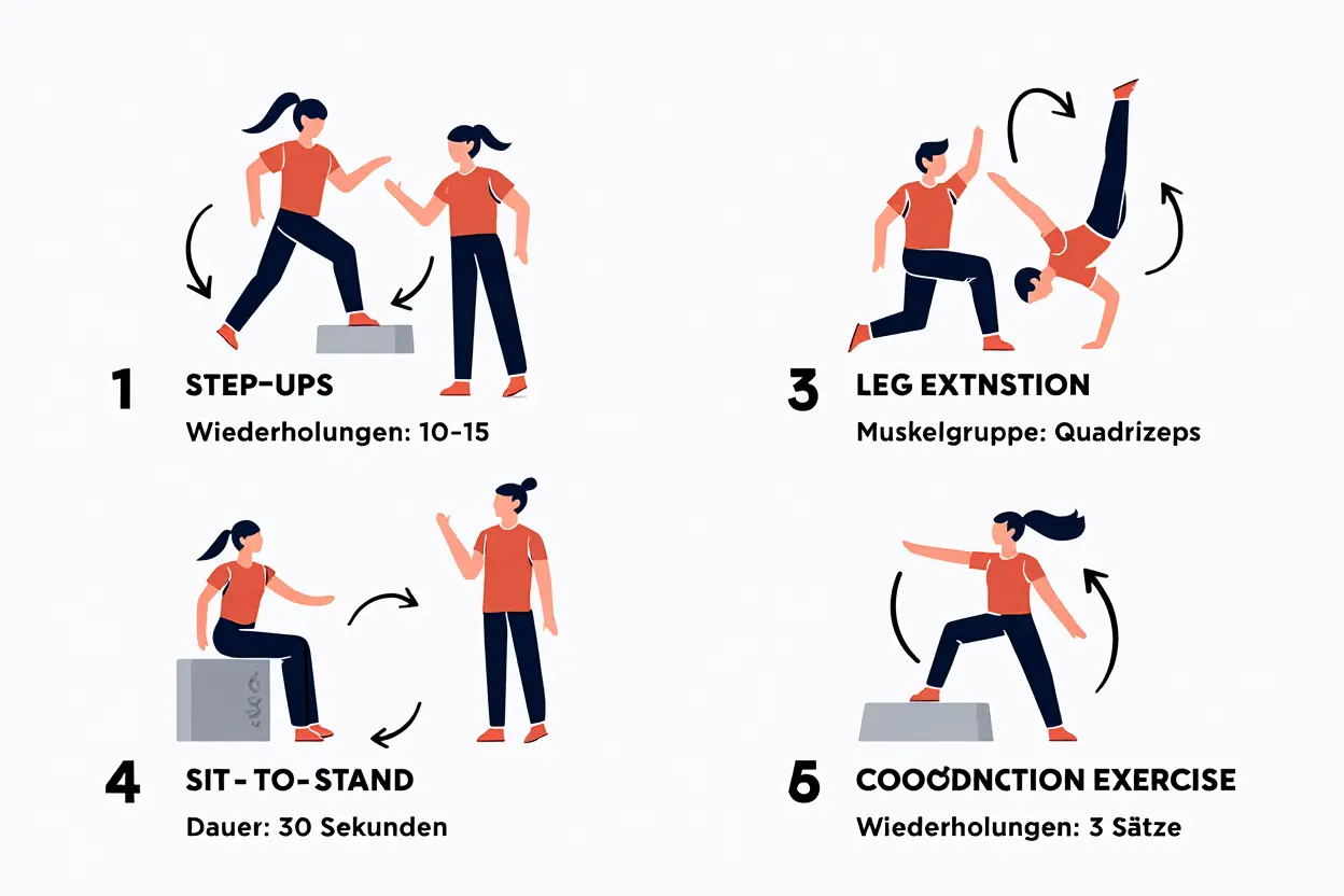 Trainingsübungen für Kniearthrose