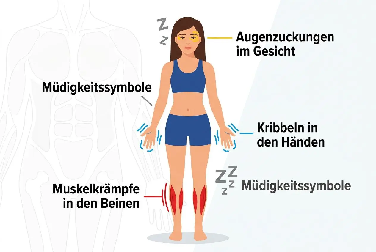 Magnesiummangel Symptome Illustration