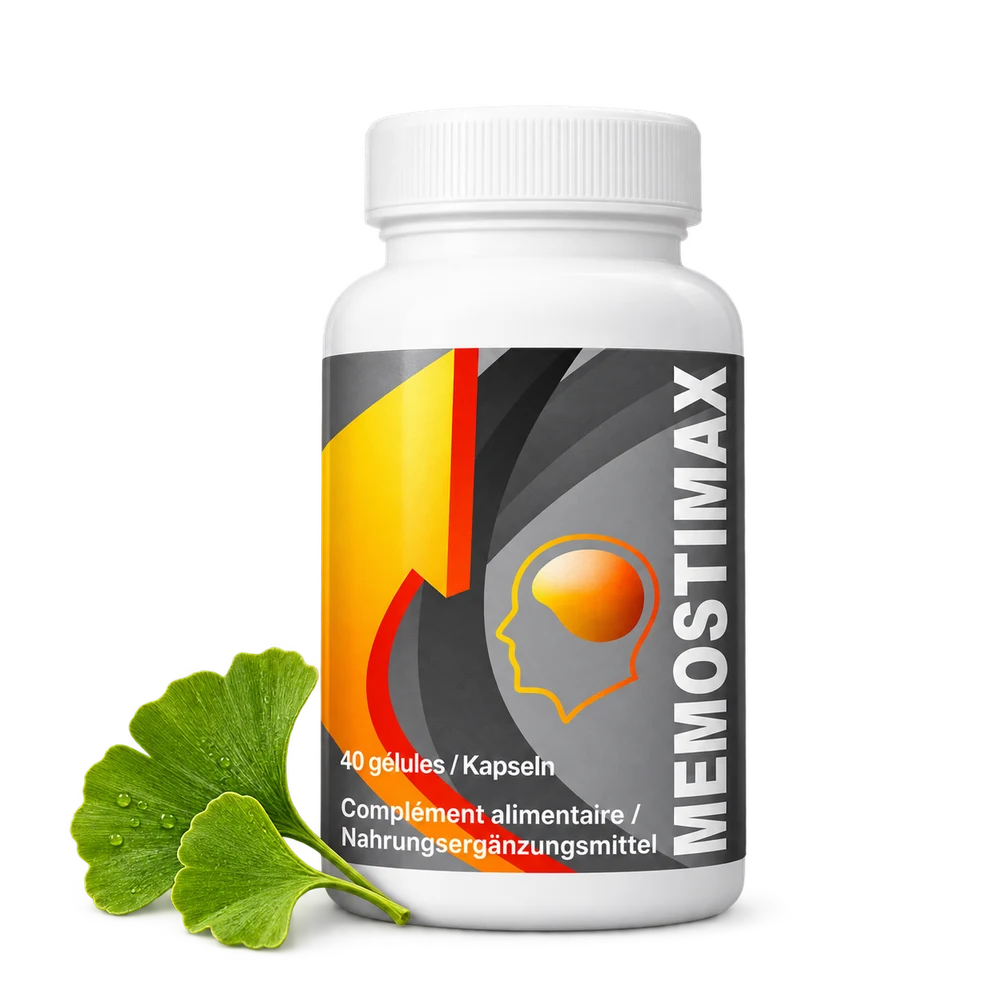 Memostimax mit Ginkgoblättern